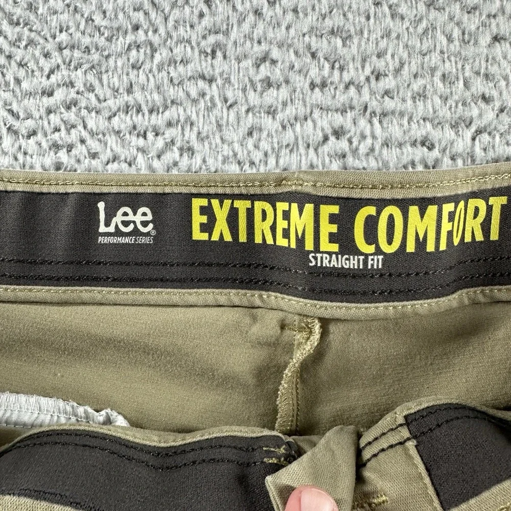 Lee‎ Extreme Comfort Straight Fit Pants Mens 42x30 (Fits 42x29) Khaki Stretch